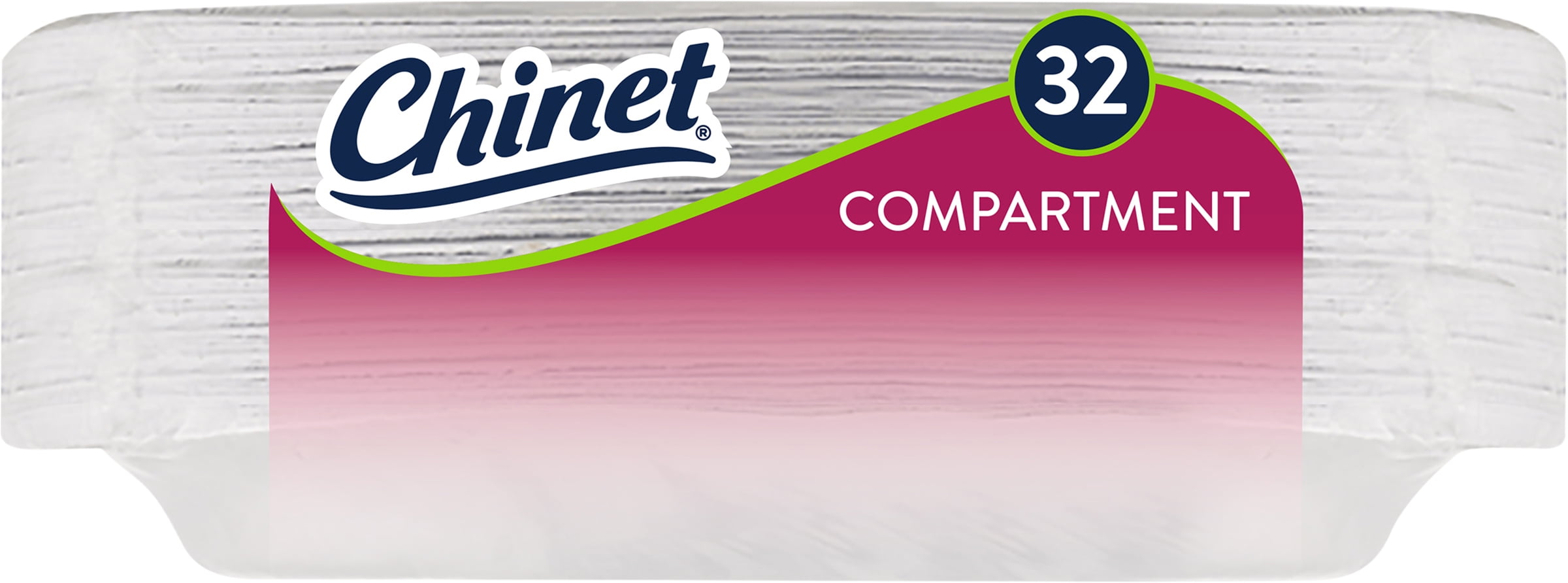 Classic White Paper Compartment Dinner Plates, 10 3/8”, 32 Count