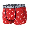 thumbnail image 3 of Men's Casual Breathable Boxer Briefs Print Moisture Wicking Underwear Stretchy Workout Trunks Underwear, 3 of 3
