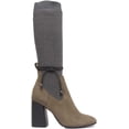 thumbnail image 2 of JUSTINREESS Holly Women's Block Heel Nubuck Leather Boot With Sock In Olive Size 10, 2 of 6