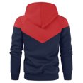 thumbnail image 3 of Suéter de moda con contraste de bloques de colores para hombre, sudaderas con capucha deportivas informales Pompotops  oipoqjl39096, 3 of 5