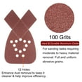 thumbnail image 4 of Unique Bargains 24 Packs 100 Grits 12 Holes Hook & Loop Sandpapers Triangular Sanding Pads Sheets with Extra Tips, 4 of 6