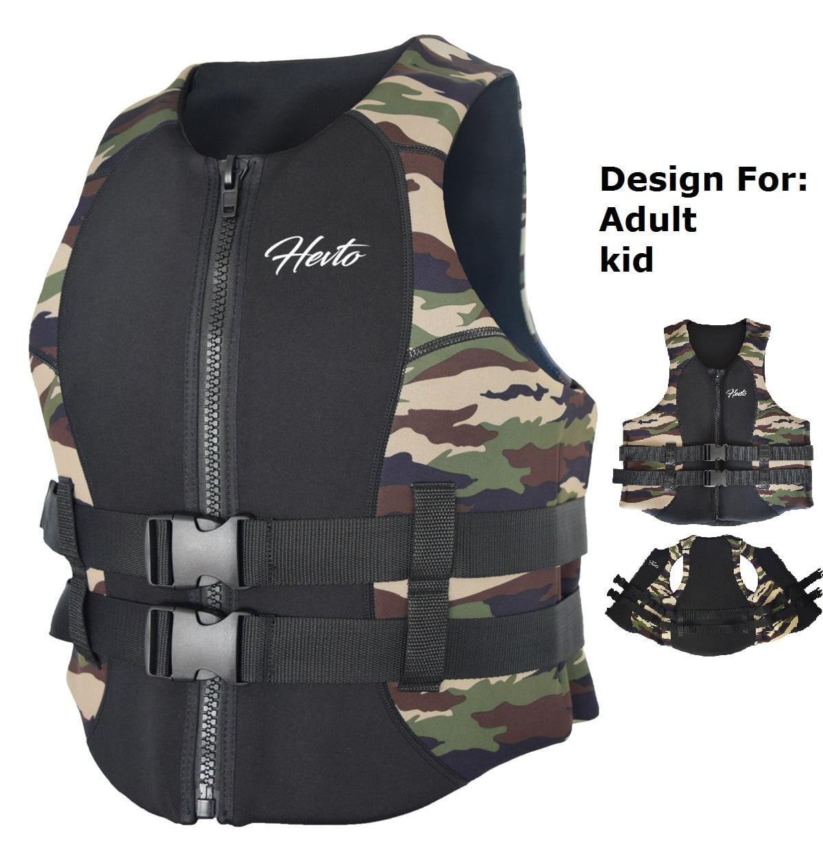 Adults Kids Life Jacket Premium Neoprene Life Vest With WaterLeak Mesh