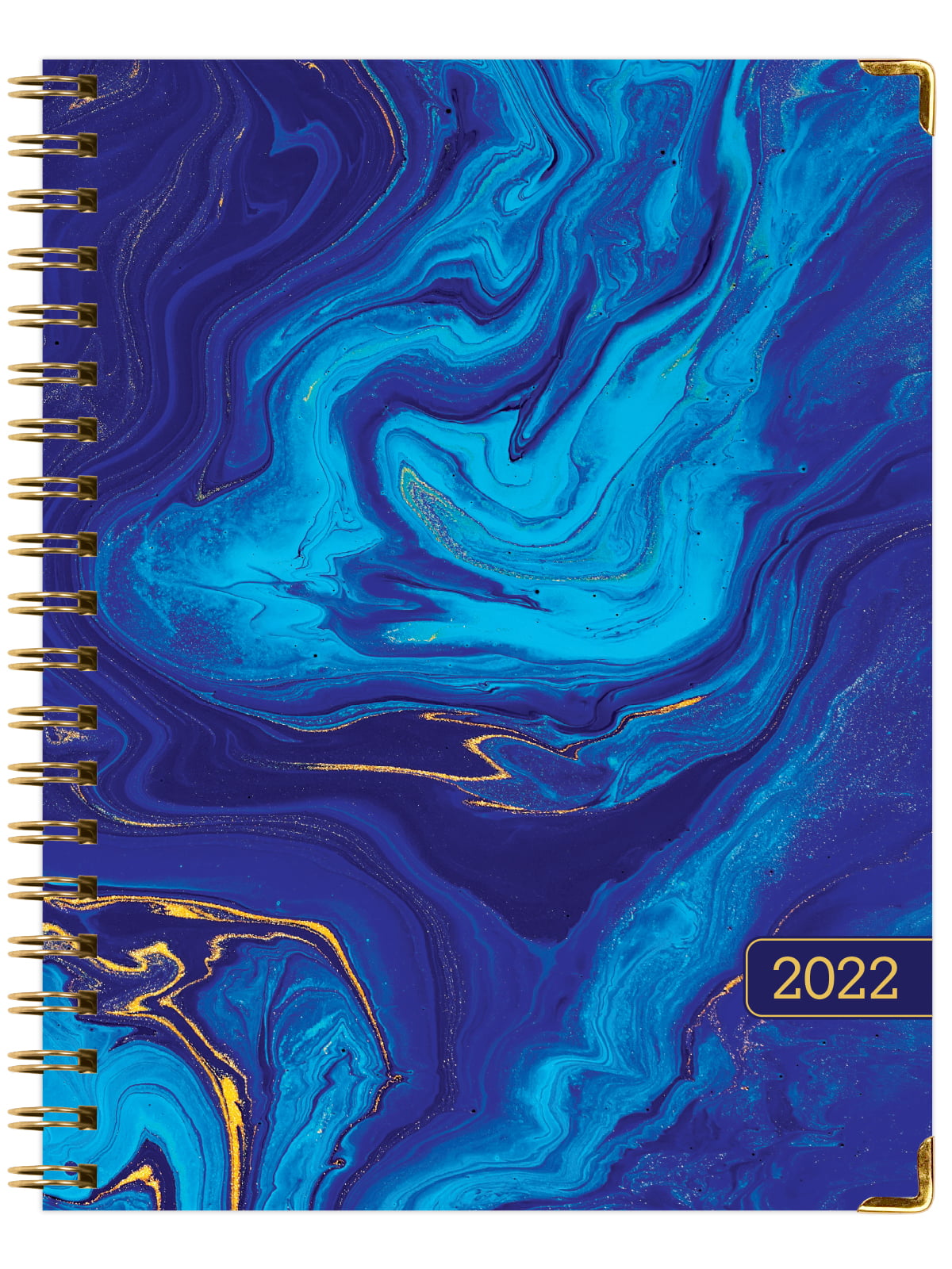 HARDCOVER 2022 Planner: Bookmark Rainbow Watercolors 5.5x8 Daily Weekly Monthly Planner Yearly Agenda November 2021 Through December 2022 Pocket Folder and Sticky Note Set 