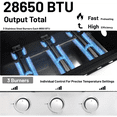 thumbnail image 2 of Urday 26-Inch Tabletop Propane Gas Griddle, 28,650 BTU Portable 3-Burner Flat Top Grill with Cast Iron Plate, Teppanyaki BBQ Grill for Outdoor Camping & Kitche, 2 of 11