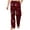 BUFFALO PLAID-RED DEER, variant on Mens 100% Cotton Pajama Pants, Fleece Plaid Soft PJS Bottoms with Pockets and Button Fly (NAVY RHOMBUS PLAID, L)