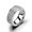 14K White Gold-Plated, variant on Unisex Cluster Circle Ring for Both Men and Women 14K Black Gold Plated with White Cubic Zirconia for Birthday Size 11 Gift Box Included