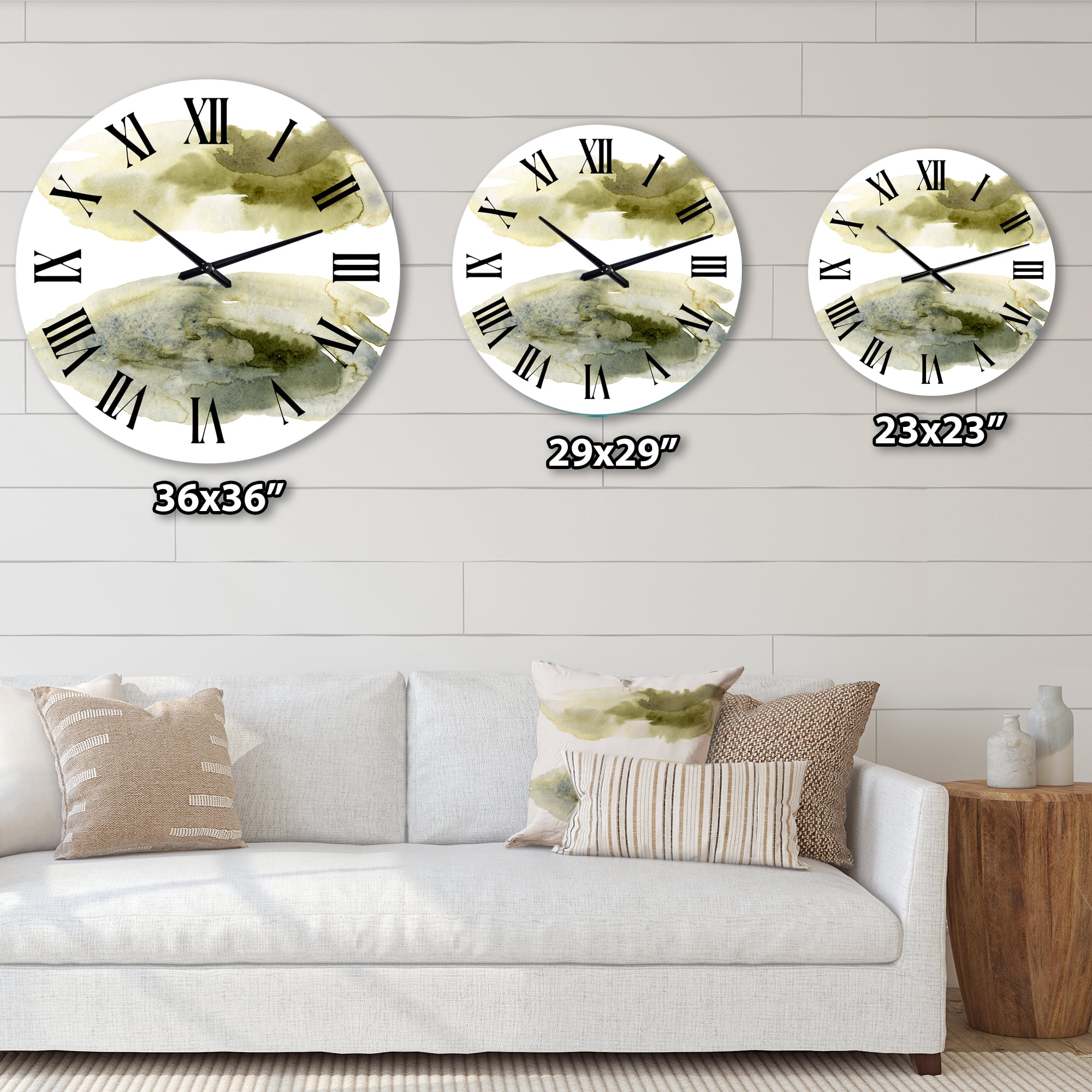 Designart 1 in Modern,Contemporary Wall Clock