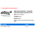 thumbnail image 2 of Right Exhaust Manifold - Compatible with 2002 Cadillac Escalade 6.0L V8, 2 of 2