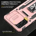 thumbnail image 3 of Case with Lens Protection For Motorola Moto G 5G (2023) Ring Holder with Camera Cover & Kickstand Military Grade Shockproof Heavy Duty Protective Support Magnetic Car Mount Holder, Rosegold, 3 of 7