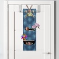 thumbnail image 2 of Ethnic Hanging Pocket Organizer, Traditional Bohemian Rhombuses with Zigzags Geometrical Culture Art, Printed Polyester Storage Bag with Pockets, 9" x 27", Dark Sky Blue Sea Blue, 2 of 2