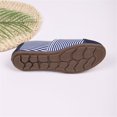 thumbnail image 5 of HTHLVMD Striped Canvas Shoes, Casual Flat Walking Shoes, Women's Daily Footwear, Comfortable Loafer Shoes, Women's Striped Canvas Slip On Loafers Casual Comfortable Flat Walking Shoes, Blue 9, 5 of 8