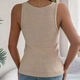 thumbnail image 5 of Timegard Tank Top for Women Hollow out V Neck Sleeveless Comfy Summer Breach Casual Fitting Tee Top, 5 of 8