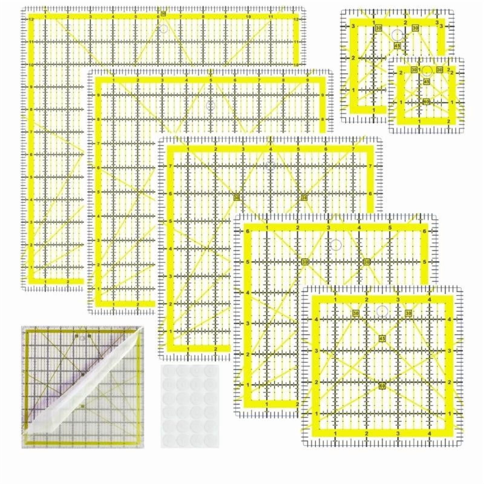 ANXPTIME Clear Acrylic Quilting Ruler Patchwork Templates Measuring Tool for Sewing