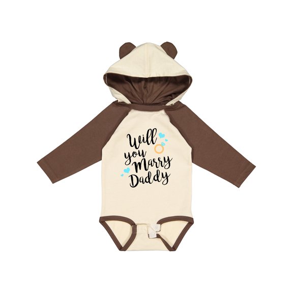 Inktastic Will You Marry Daddy-ring Boys or Girls Long Sleeve Baby Bodysuit