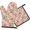 Pioneer Flower Floral Print Pattern-3, variant on Pioneer Flower Floral Print Pattern 1-Pack Oven Mitts Set, Heat Resistant Kitchen Gloves, 7.7" X 12"