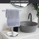 thumbnail image 5 of Soporte para toallas de mano de baño en forma de T, toallero de mano independiente de acero inoxidable con base pesada, para baño, cocina y encimera, negro mate,Silver-2 Pack, 5 of 7