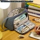 thumbnail image 3 of Estuche de 3 compartimentos, estuche de gran capacidad, estuche grande, azul claro, 3 of 5