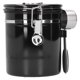 thumbnail image 1 of Contenedor de sellado de granos de café de 1,5 l con válvula de escape para almacenamiento de hojas de té de frutas secas(Noir cuillère 1,5 L (grain de café rempli de 500 g)), 1 of 8
