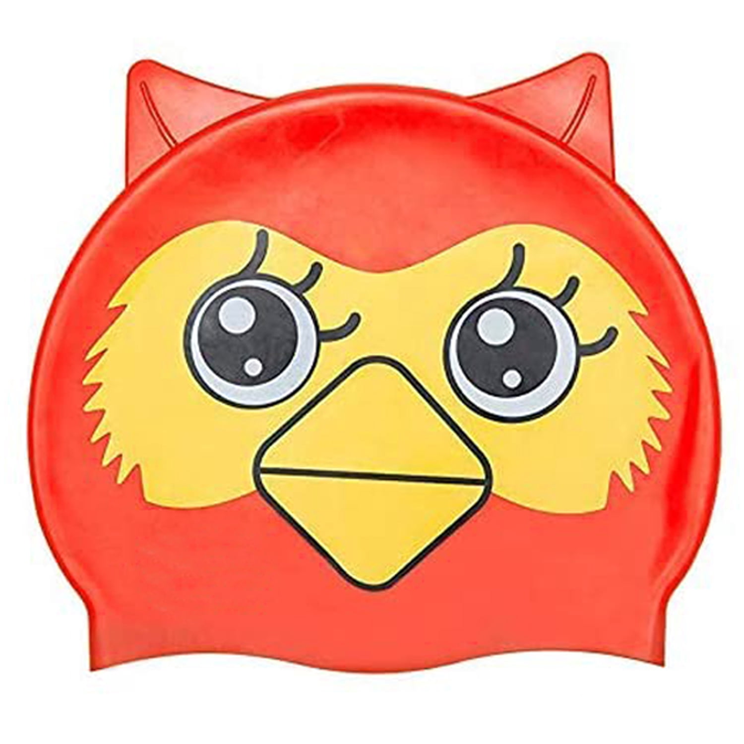 Unisex Silicone Swimming Bathing Cap for Kids, Waterproof Hat with Fun