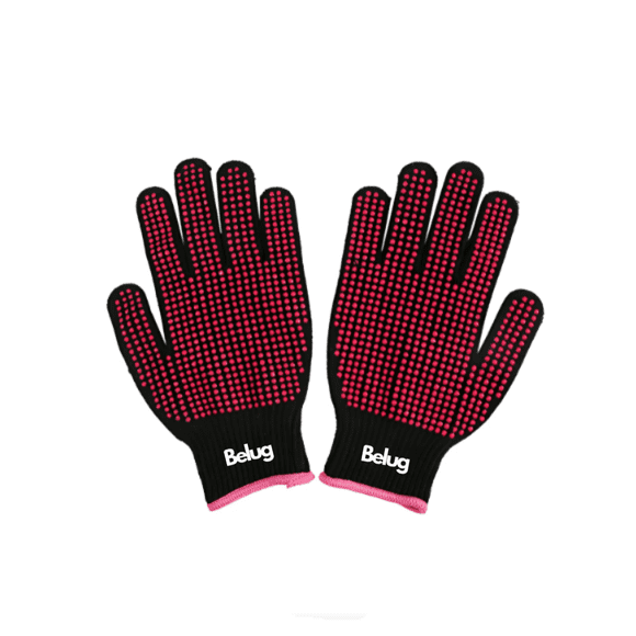2 Guantes Térmico Resiste Calor Profesional Ferros Y Plancha Belug Rojo, Negro