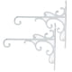 thumbnail image 1 of Sungmor Gancho Pared Hierro Fundido p/ Plantas - Soporte colgante resistente p/ hogar y jardín - Gancho decorativo blanco 2 pzs p/ colgar maceta, comedero aves, jaula, linterna y campana de viento, 1 of 9