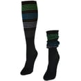 thumbnail image 2 of Sierra Socks Women's Socks Slouch Ankle Knee High Geometric Patterned Organic Cotton Socks Black 2 Pairs, 2 of 6