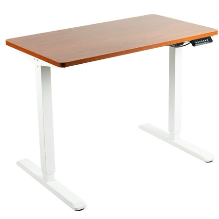 Vivo Electric 43 X 24 Stand Up Desk Dark Walnut Table Top