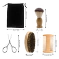 thumbnail image 5 of ROZYARD 4pcs Men Beard Care Set Boar Bristle Brush Scissors Mustache Comb Styling Tool, 5 of 7