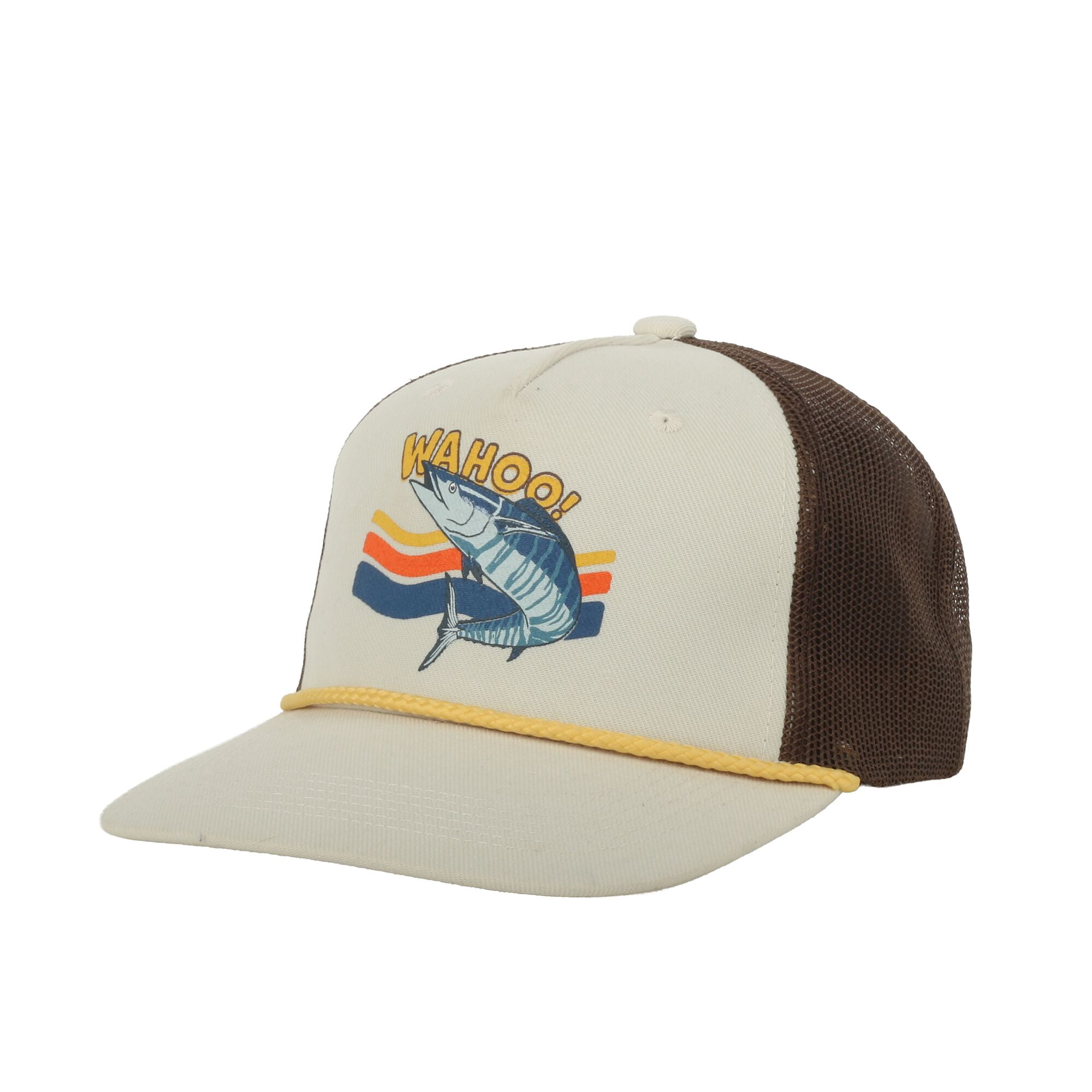 Youth Outdoor Cap Wahoo Fishing Artwork Cap – Structured Flat Bill Snapback, One Size
