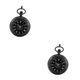 thumbnail image 4 of Minnieouse Roman Numbers Round Dial Quartz Analog Pocket Watch Gift Necklace Black 2piezas Tipo 1, 4 of 6