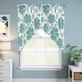 thumbnail image 6 of Turquoise Paisley Floral Kitchen Window Curtains, Swag Curtains Valance for Bedroom Living Room Bathroom, Boho Vintage Ethnic Flowers Rod Pocket Window Treatment Curtain Block Drapes 2 Panels 36"x36", 6 of 9