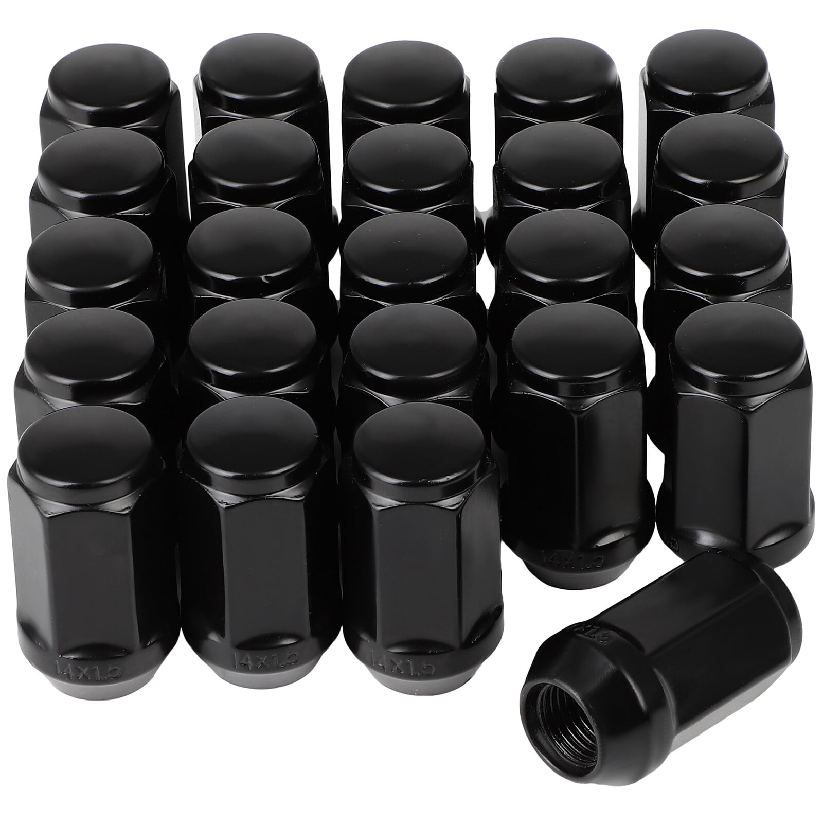 ECCPP Replacement for Wheel Lug Nuts 24pcs M14x1.5 Black Lug Nuts 1.8"(45mm) Tall For Chevrolet 92 93 94 95 96 97 98 99 00 01 02 03 04 05 06 07 08 09 10 11 12 13 14 15 16 17 18 19 20 21 22