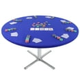 Jigitz Round Game Table Cover Blue 36in to 48in Casino Felt Round