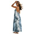 thumbnail image 4 of Women Dress Oversize Style Open-Back Design-Blue Python Pattern Patterng, 4 of 6