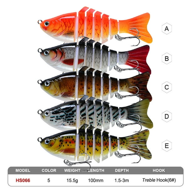 Sinking Wobblers Fishing Lures 10cm 15.5g Multi Jointed Swimbait