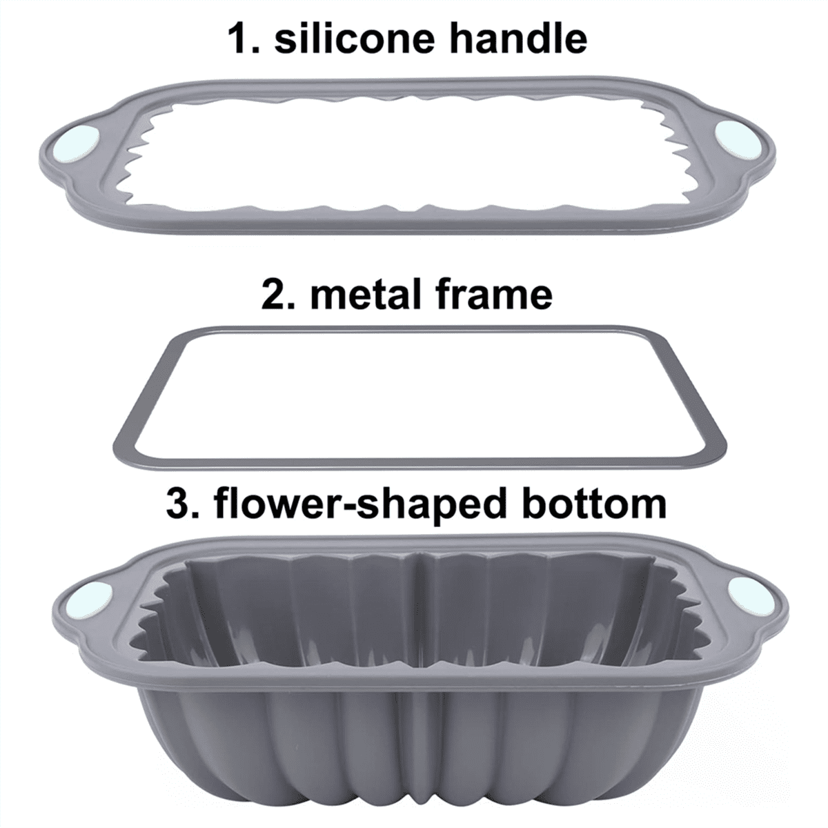 2-Pack Reusable Silicone Bread Loaf Pan Liners - Fits 9x5 Inch/1.5LB Pans, BPA Free