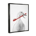 thumbnail image 3 of Stupell Industries Duck & Toothbrush Portrait Animals & Insects Painting Black Floater Framed Art Print Wall Art, 3 of 6