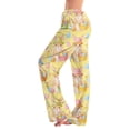 thumbnail image 3 of Fgvctg Womens Easter Pajamas Cute Sleepwear Wide Leg Pajama Bunny Graphic High Waisted Pj Pant Lightweight Easter Eggs Spring Drawstring Lounge Pants with Pockets Yellow S, 3 of 6