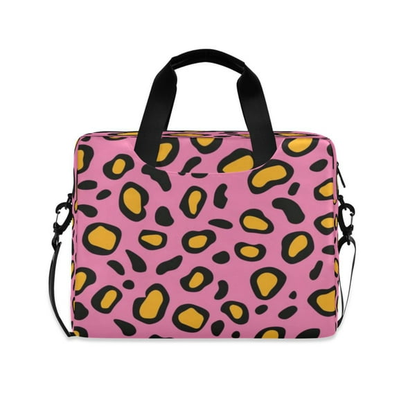 Laptop Bag Laptop Briefcase 15.7 x 3 x 11.8 Inches Laptop Bag Briefcases Laptop Storage Travel Laptop Bag Work Laptop Bag Yellow Leopard Print
