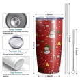 thumbnail image 6 of 20oz Tumblers Red Christmas Snowman Pattern Stainless Steel Vacuum Insulated Double Wall Travel Tumbler Cups Mug with Lid and Straw,Cleaning Brush for Cold & Hot Drinks, 6 of 7