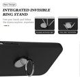 thumbnail image 4 of For Samsung Galaxy A56 Matte Case Ring Kickstand Soft TPU Phone Cover - Black, 4 of 5