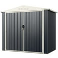thumbnail image 1 of Costway 7 x 4 FT Metal Outdoor Storage Shed Snap-on Structures for Efficient Assembly, 1 of 10