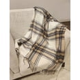 thumbnail image 2 of Fennco Styles Classic Plaid Pattern Fringe Throw Blanket 50" W x 60" L - Brown Rustic Cozy Blanket for Home, Couch, Bedroom, Living Room, Office, and Holiday Décor, 2 of 4