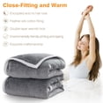 thumbnail image 3 of Eurhowing 60"×80" Flannel Blanket for Couch Bed, Soft Cozy 3-Layer Quilted Plush Throw Blanket, All Season Thick Warm Fleece Blanket, Gray, 3 of 8