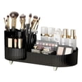 thumbnail image 1 of Organizador de maquillaje giratorio de 360°, color negro, para tocador y baño, compacto, acceso sin esfuerzo, ideal para dormitorios, 1 of 5