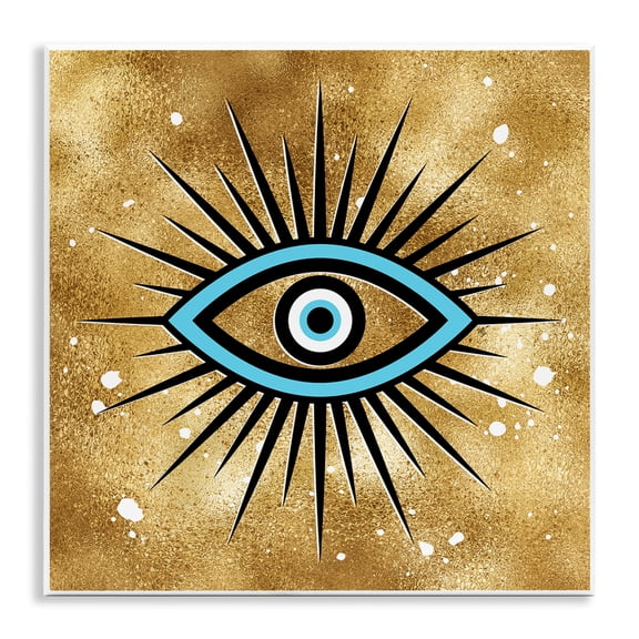 Stupell Industries Glam Evil Eye on Speckled Glam Wall Plaque Art, 12 x 12, by Martina Pavlova