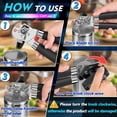 thumbnail image 4 of Behome Can Opener with Bottle Opener, Heavy Duty Manual Can Opener with With Turn Knob & Soft Handle, for Kitchen Seniors Friendly, Black, 4 of 7