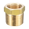 thumbnail image 1 of Adaptador reductor de accesorios de tubería de latón Uxcell para manómetros y sensores de temperatura 3/8" NPT x 1/4" NPT, 1 of 5