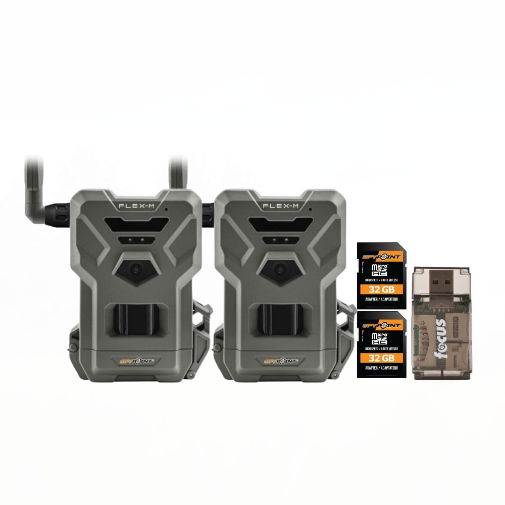 SPYPOINT Flex-M Twin Pack 2 Telecamere Trail Cellulari - Caccia, Visione Notturna, GPS, LTE, Foto 28MP - 4