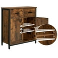 thumbnail image 5 of USIKEY Storage Cabinet with 2 Drawers and Doors, Accent Cabinet, Floor Side Cabinet for Living Room, Bedroom, Rustic Brown YSNG12F, 5 of 8